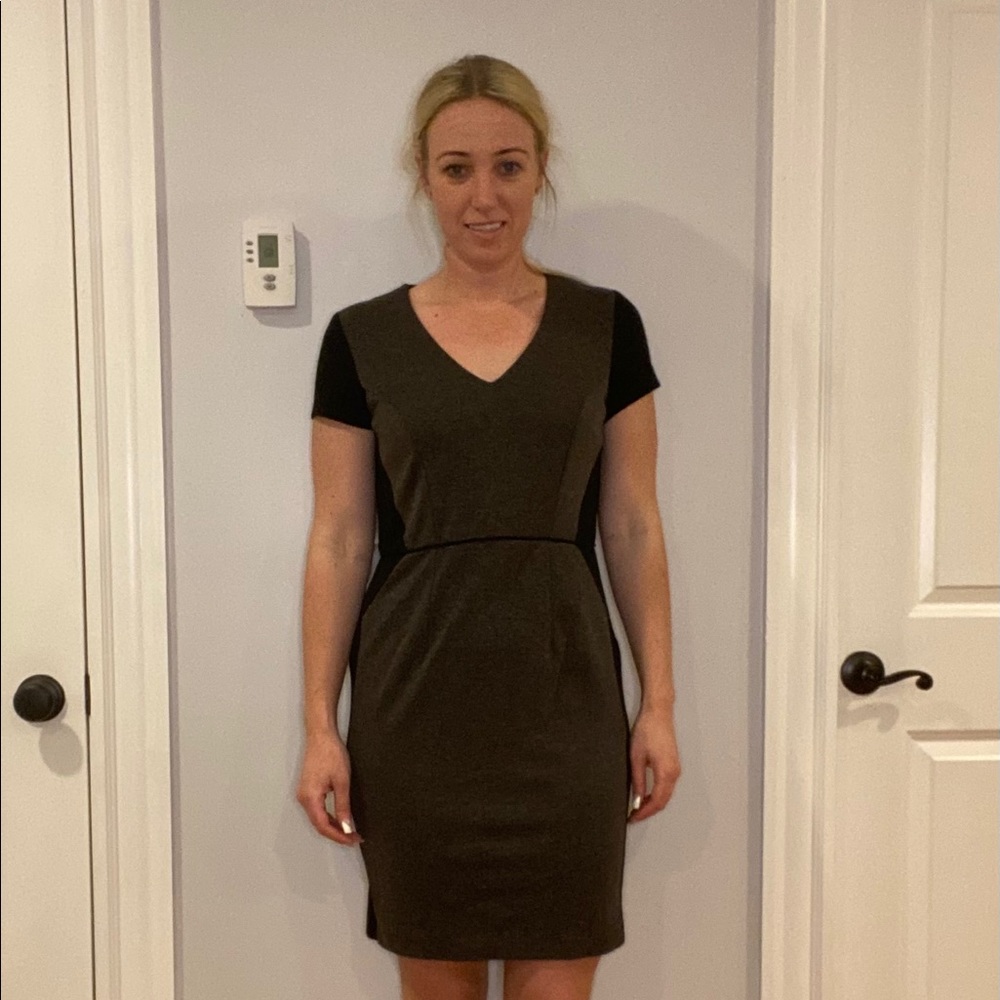 A-Line Black & Grey Dress